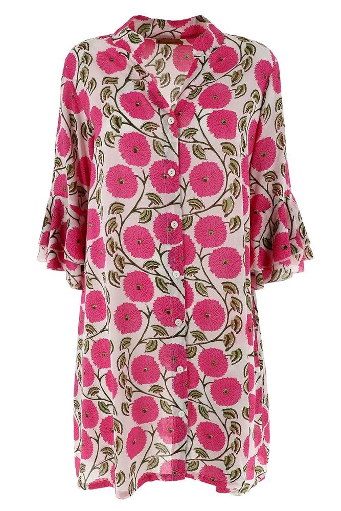 KAFTANO Donna KARAKORUM   CORTO Fantasia bianco/fucsia