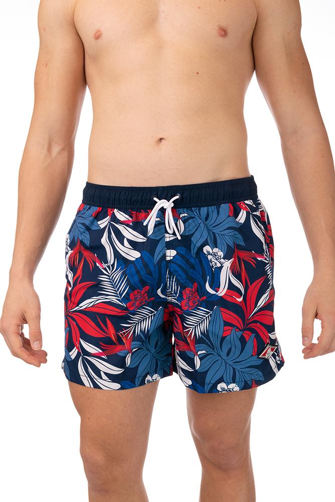 BOXER Uomo BEAR SURFBOARDS con elastico  CORTO Blu