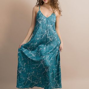 ABITO Donna PAHIESA   LUNGO Azzurro