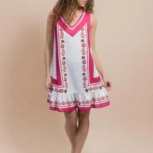 ABITO Donna RAFFAELA D'ANGELO   CORTO Bianco/rosso