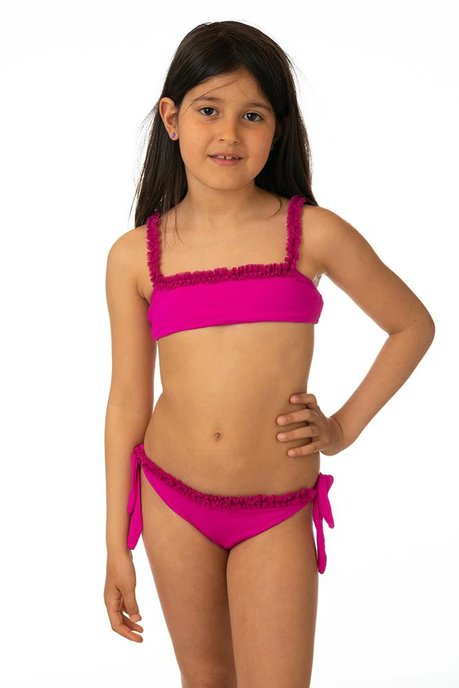 BIKINI BAMBINA BE BEACH    Ciclamino