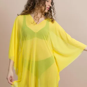 KAFTANO Donna FISICO   CORTO Limone