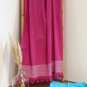 TELO MARE UNISEX COMPTOIR DE LA PLAGE COTONE   Fucsia