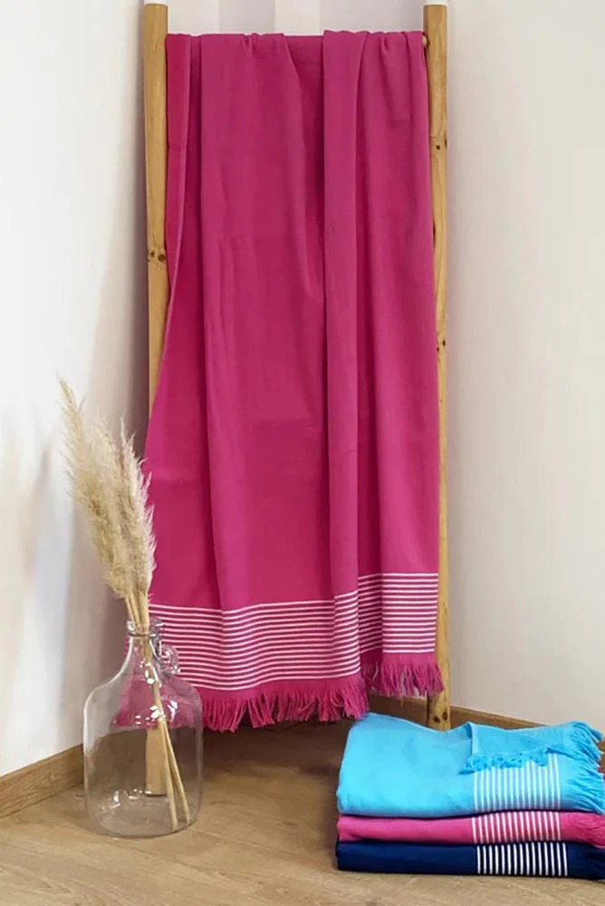 TELO MARE UNISEX COMPTOIR DE LA PLAGE COTONE   Fucsia
