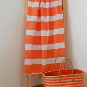 TELO MARE UNISEX COMPTOIR DE LA PLAGE COTONE   Arancio