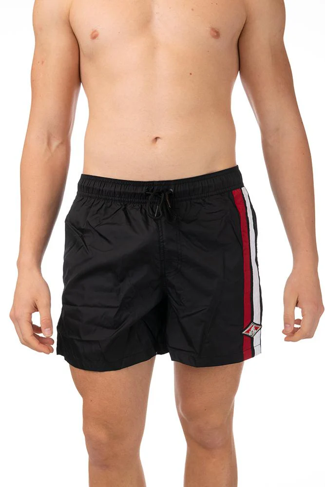 BOXER Uomo BEAR SURFBOARDS con elastico  CORTO Nero