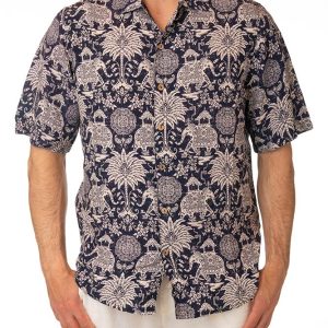 MAGLIA Uomo TOOCO CAMICIA   Blu fantasia
