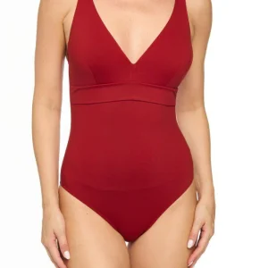 INTERO Donna DNUD con ferretto Coppa D slip coprente Bordeaux