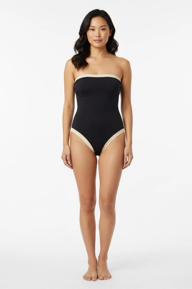 INTERO Donna RAGGIANTI a Fascia  slip regolare Nero/beige