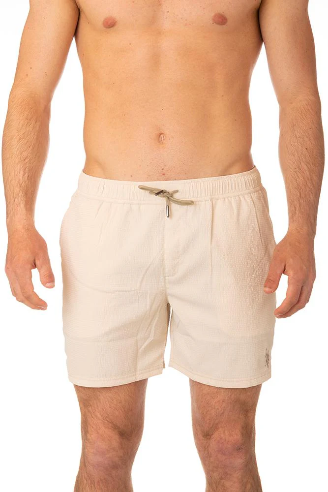 BOXER Uomo US POLO con elastico  CORTO Panna