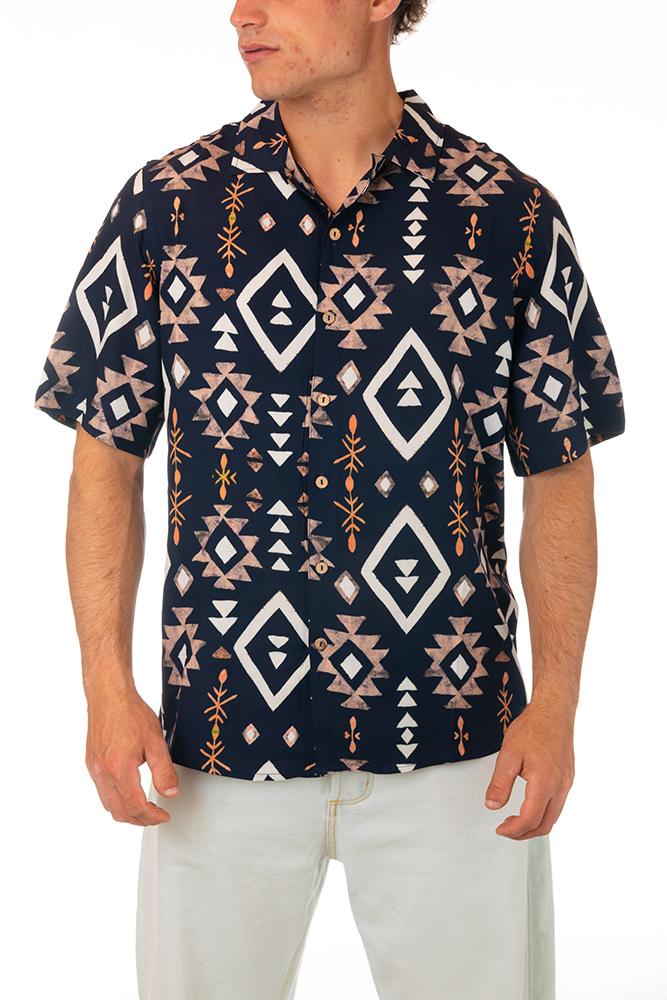 MAGLIA Uomo TOOCO CAMICIA   Blu fantasia