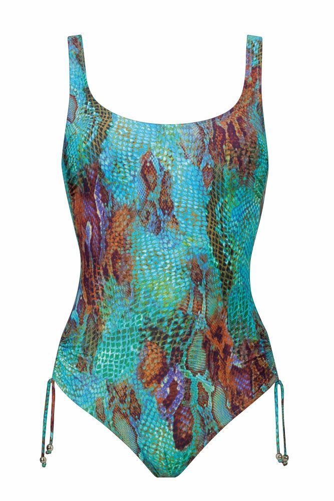INTERO Donna CHARMLINE Imbottito Coppa C slip coprente Animalier turchese - immagine 3
