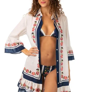 ABITO Donna RAFFAELA D'ANGELO   CORTO Bianco/blu