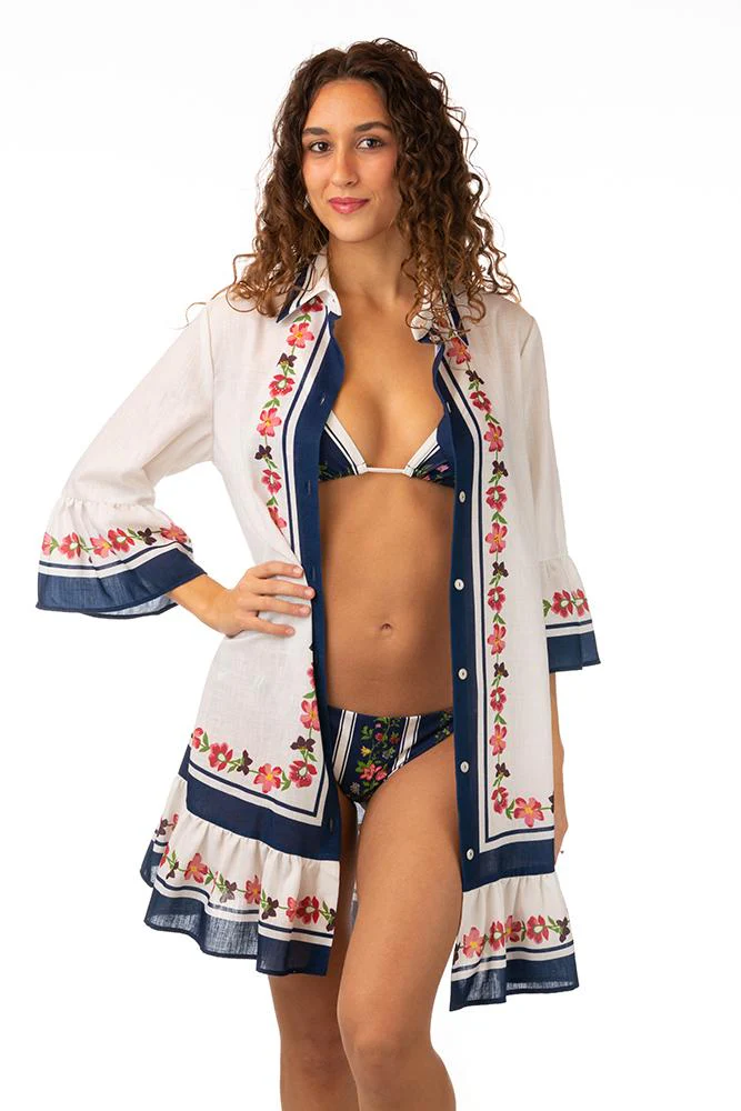 ABITO Donna RAFFAELA D’ANGELO   CORTO Bianco/blu