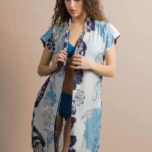 KAFTANO Donna PAHIESA   CORTO Azzurro