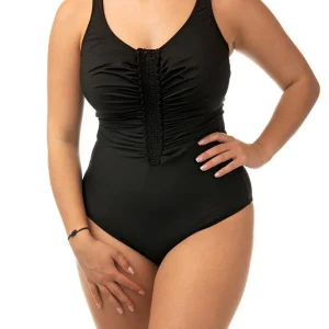 INTERO Donna BERNE' senza Imbottitura Coppa D slip coprente Nero
