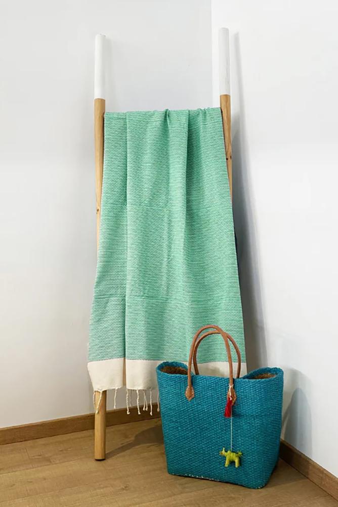 TELO MARE UNISEX COMPTOIR DE LA PLAGE COTONE   Turchese