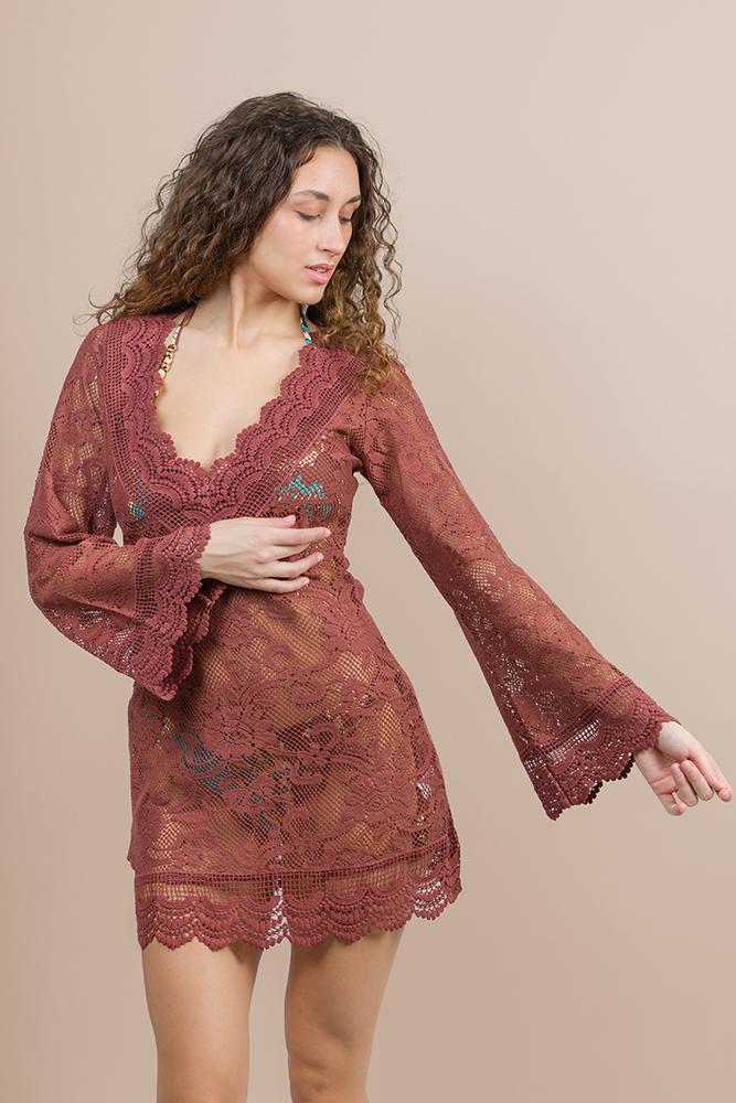 KAFTANO Donna MISS BIKINI   CORTO Marrone