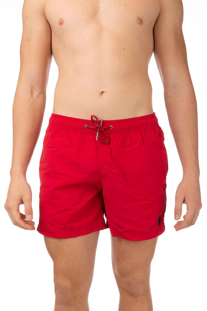BOXER Uomo US POLO con elastico  CORTO Rosso