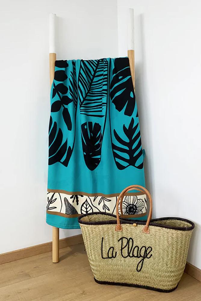 TELO MARE UNISEX COMPTOIR DE LA PLAGE MICROFIBRA   Azzurro