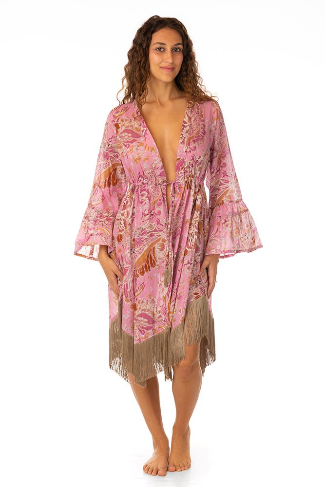 KAFTANO Donna MISS BIKINI   CORTO Rosa fantasia