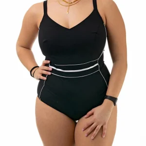 INTERO Donna CHARMLINE con ferretto Coppa E slip coprente Nero/argento