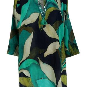 KAFTANO Donna KARAKORUM   CORTO Verde fantasia